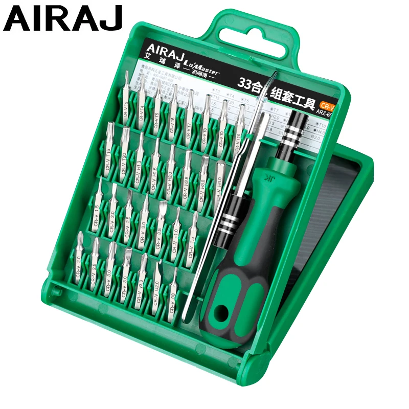 

AIRAJ Screwdriver Set of Screw Driver Bit Set Multi-function Precision Mobile Phone Repair Device Hand Tools Torx Hex