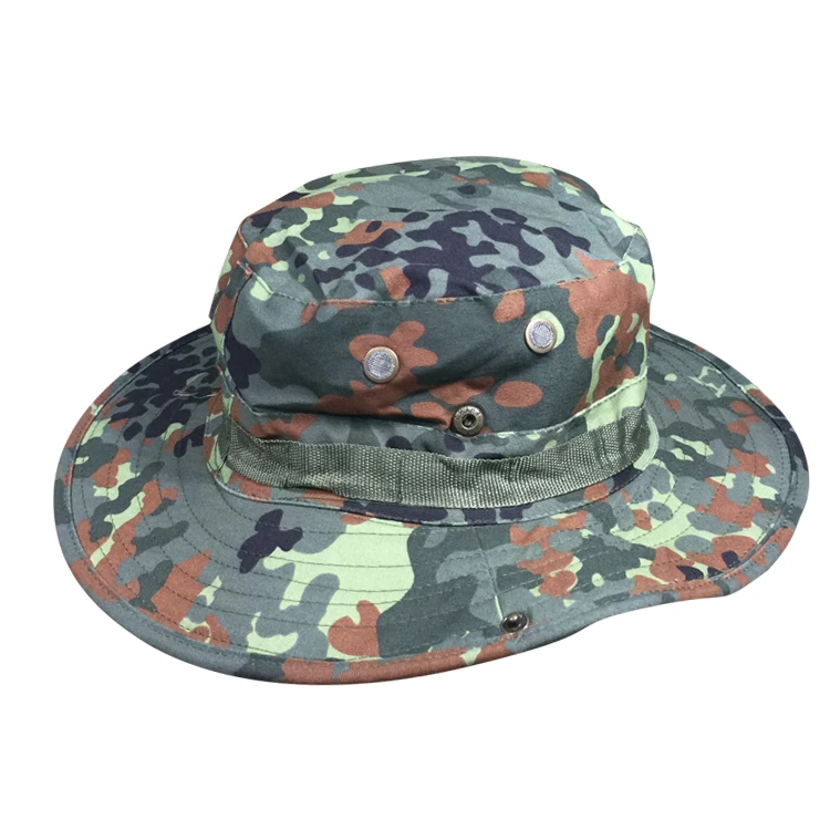 German Flecktarn Tactical Boonie Hat Hunting Accessories Bucket Chapeaux Men's Panama Hats