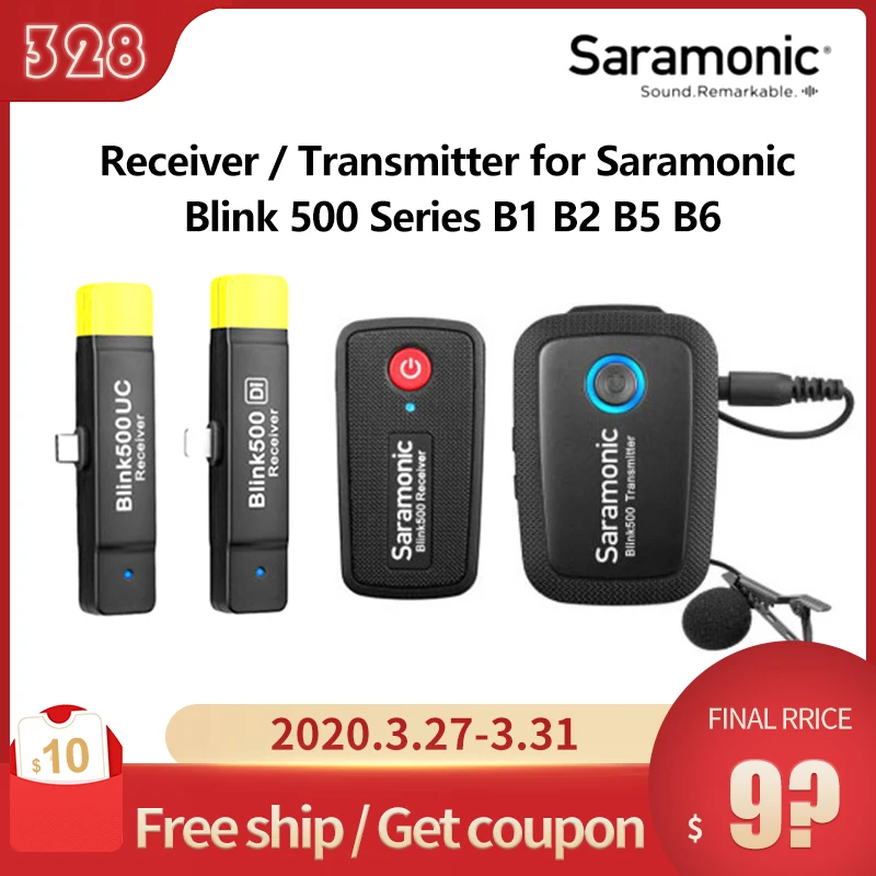 Приемник/передатчик Saramonic Blink 500 Series B1 B2 B5 B6 двухканальная Беспроводная