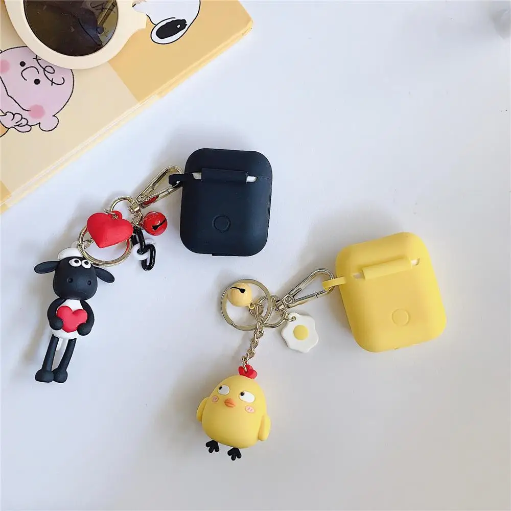 3D мультфильм Shaun овечка кулон силиконовый мягкий чехол для гарнитуры для Apple Airpods 1/2 крышка беспроводной Bluetooth наушники чехол