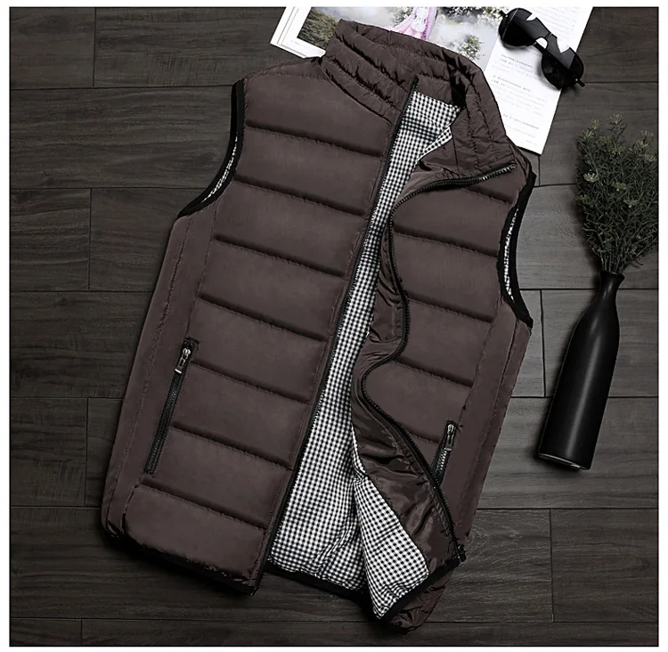 INS Ultra-fire bao kuan MEN'S Vest Outdoor Vest Clothing Autumn& Winter Coat Men down Feather Cotton Vest