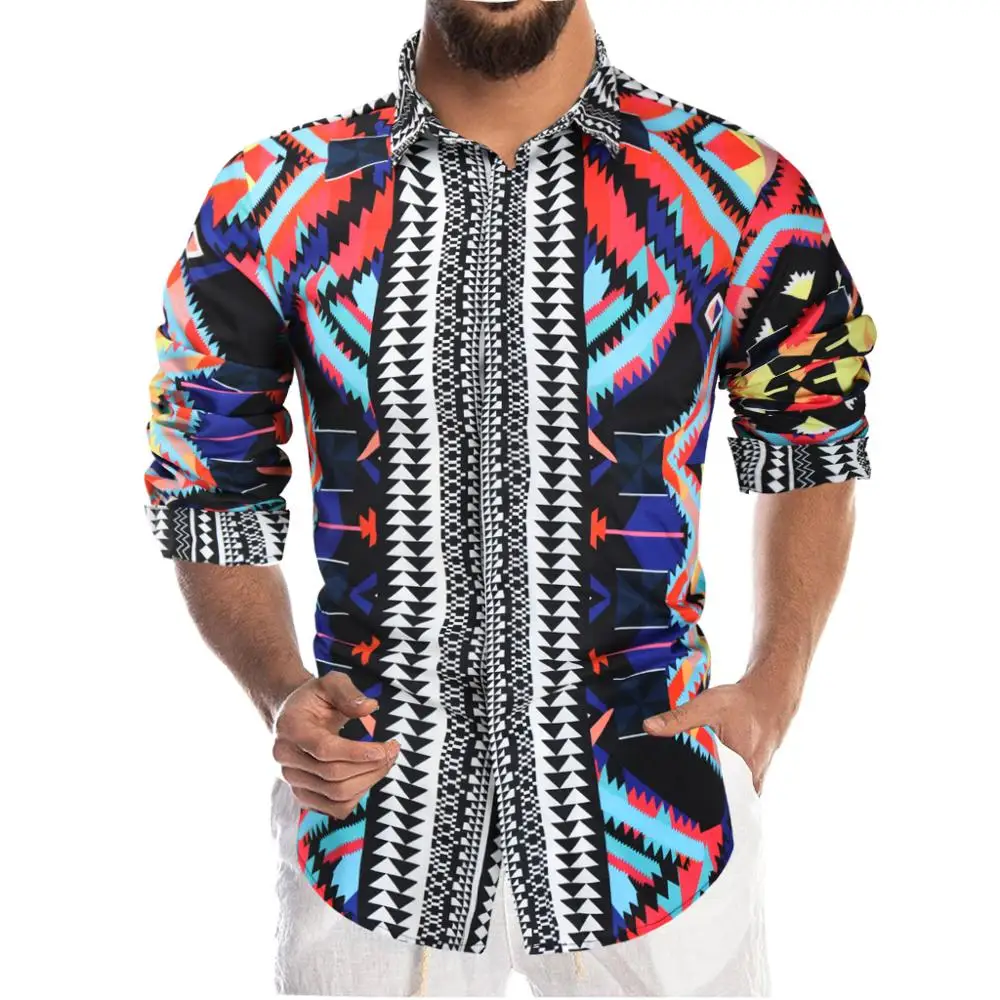 Рубашка мужская с цветочным принтом роскошная приталенная классическая смокинг