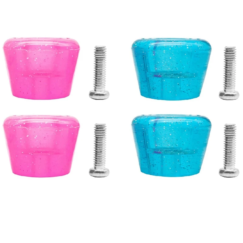 

2 пары заглушек для роликовых коньков, универсальные заглушки для роликовых коньков из ПУ кожи, заглушки для тормозных колодок с винтами, ро...