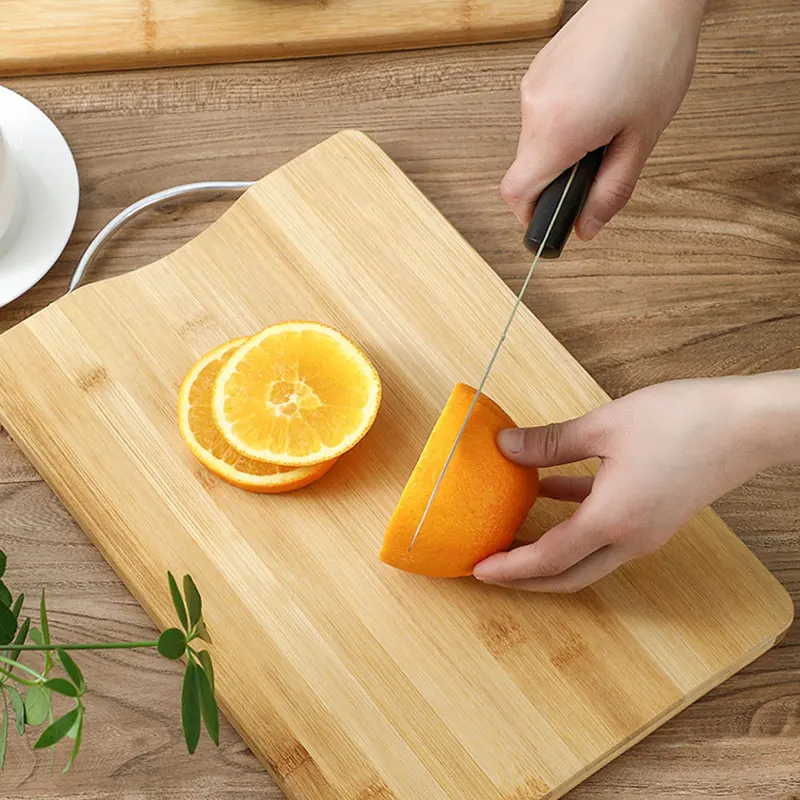 1pc Bamboo Chopping Board Secure Durable Wooden Kitchen Cutting Healthy Vegetable Meat Processing Tool Accessories |
