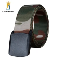 fajarina high quality automatic plastic buckle nylon belts for men design camouflage styles 125cm length 3 8cm width cbfj0082