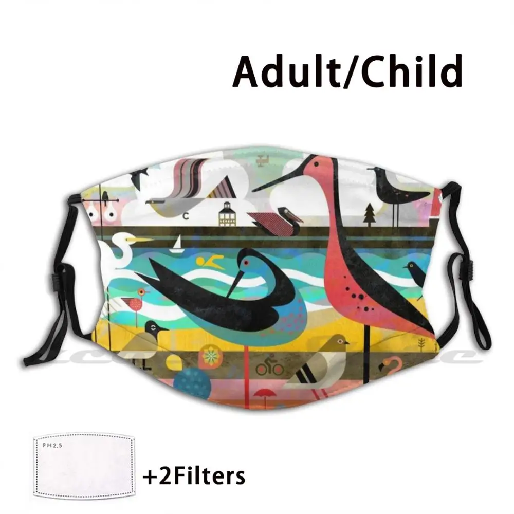 Исследование для Северной Каролины пейзаж 2 маска DIY моющийся фильтр Pm2.5 рот тренд