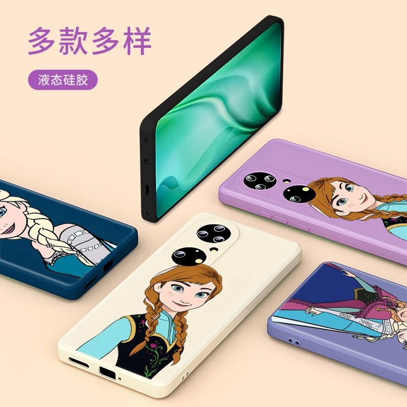 

Disney Princess Anna Aisha For Huawei P50 P40 P30 P20 5G Lite P Smart Z Pro Plus 2021 2019 Liquid Silicone Soft Phone Case