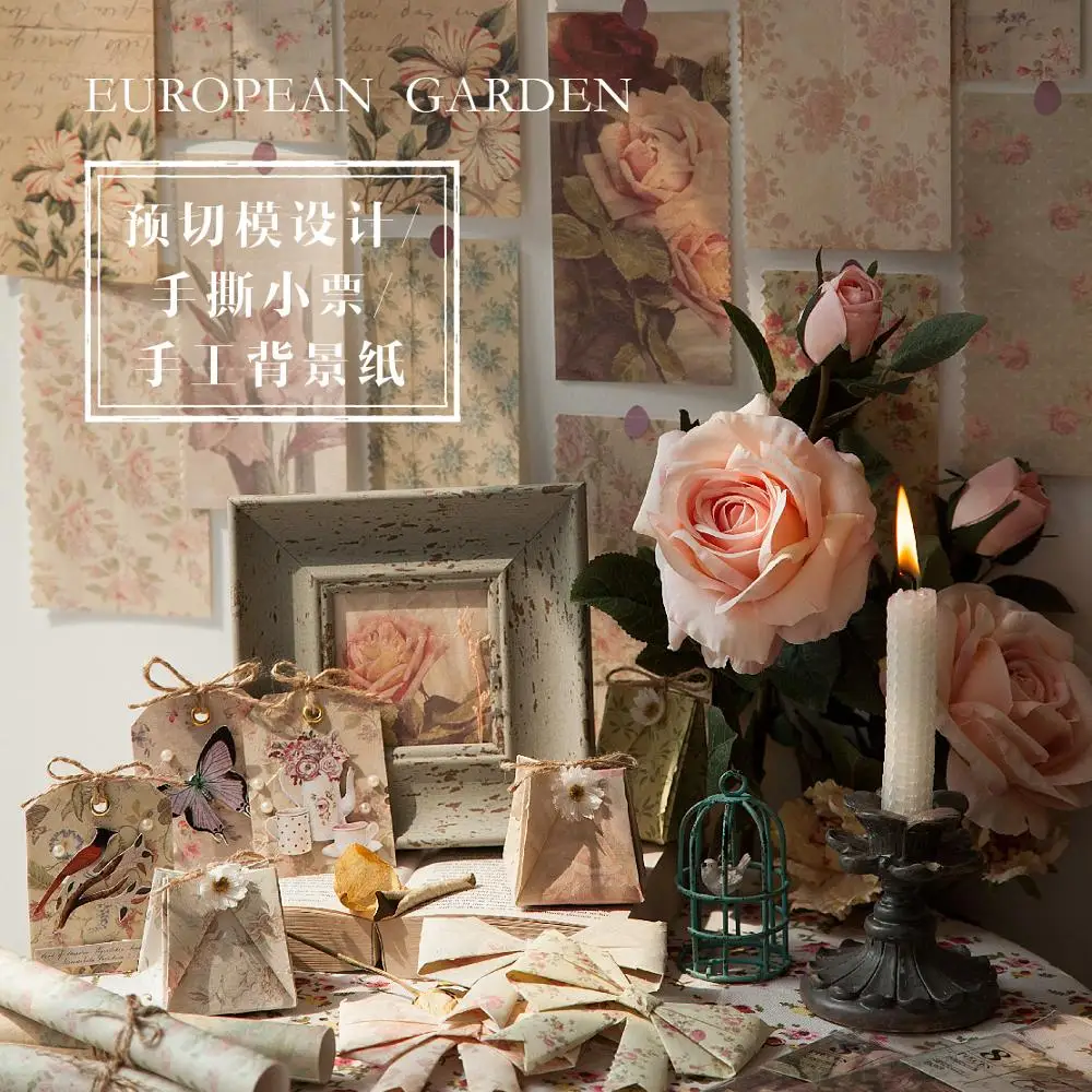

8packs/LOT european garden series retro paper message paper memo pad