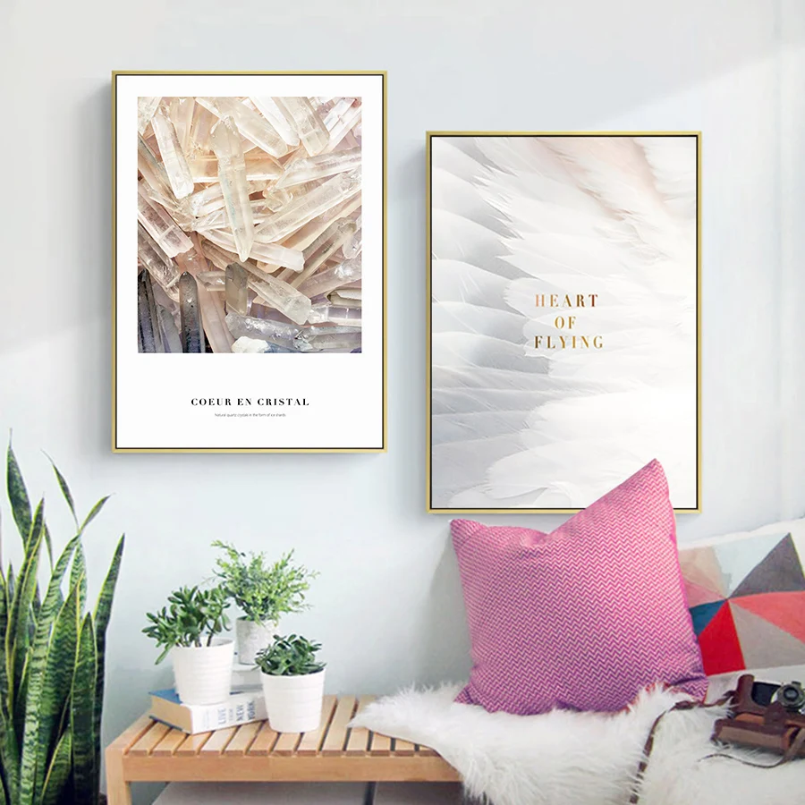 Перо живопись скандинавский постер на стену абстрактная скульптура девушки