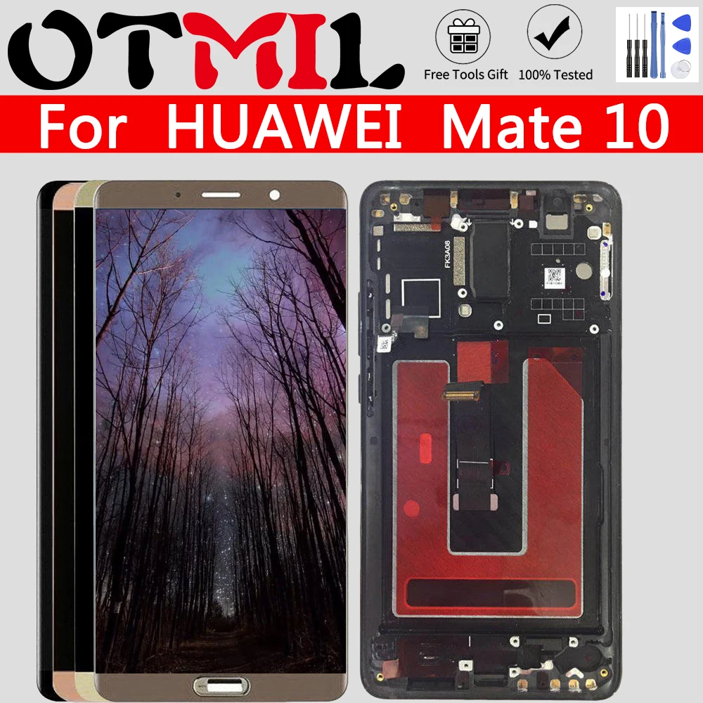 OTMIL 5 9 &quot100% Новинка для Huawei Mate 10 ЖК сенсорный экран дигитайзер сменная рамка ALP-L09