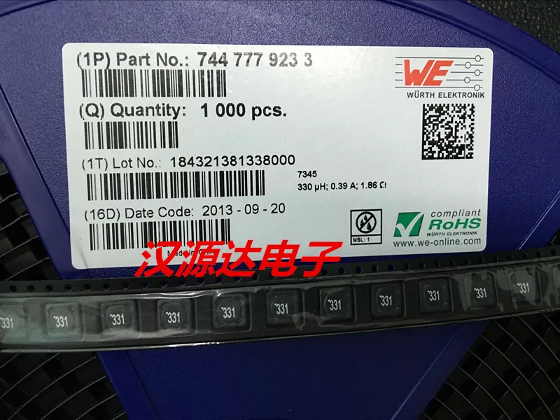 

7447779233 Chip inductors 7345-330UH 0.45A 7.3X7.3X4.5MM