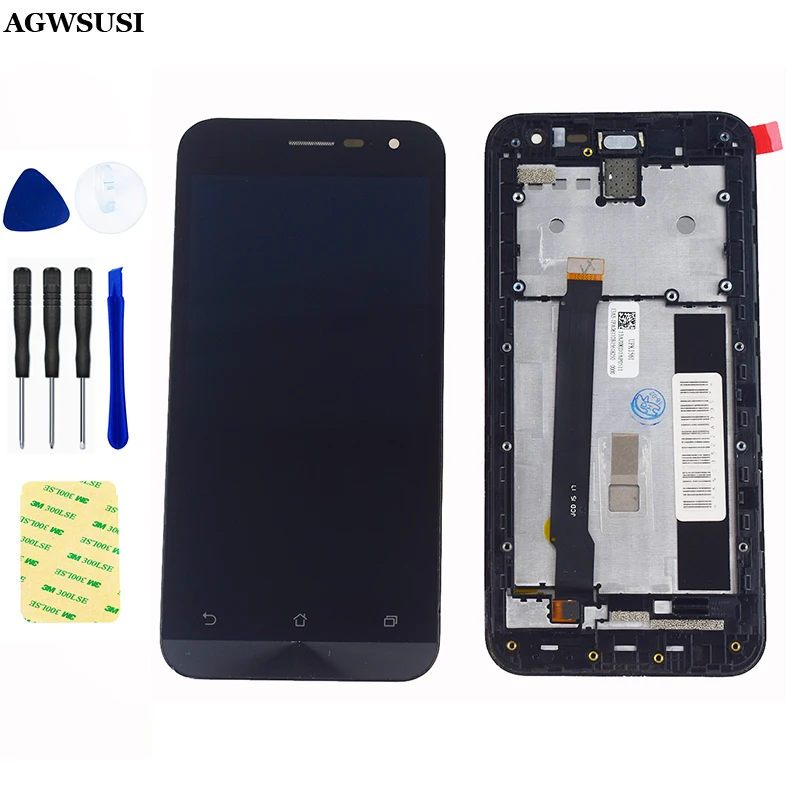 Для ASUS Zenfone 2 ZE500CL Z00D Полный ЖК дисплей Панель модуль монитор + сенсорный экран