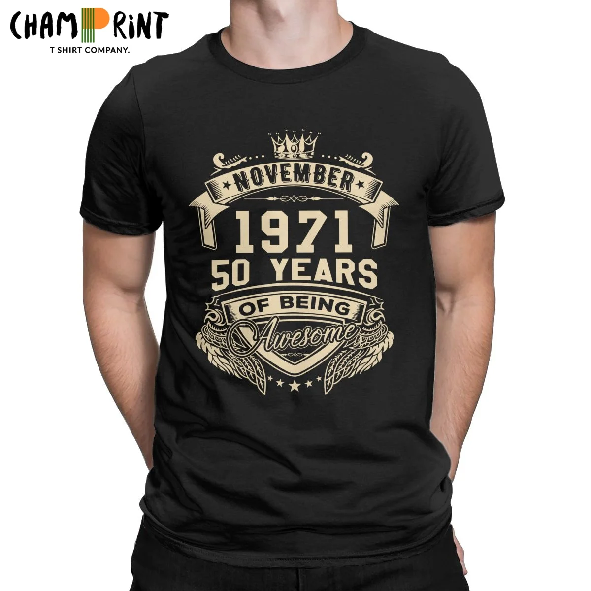 

Born In November 1971 50 Years Of Being Awesome Limited T-Shirt Men Funny 100% Cotton Tees Crew neck T Shirt Birthday Gift Tops