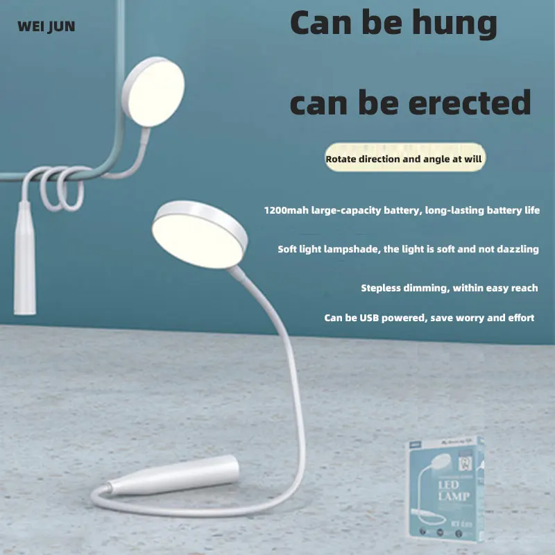 

Led Desk Lamp Bright Lamps Table Usb Rechargeable Foldable Retractable Nightlight Bedroom Office Reading Wireless Study Lighting