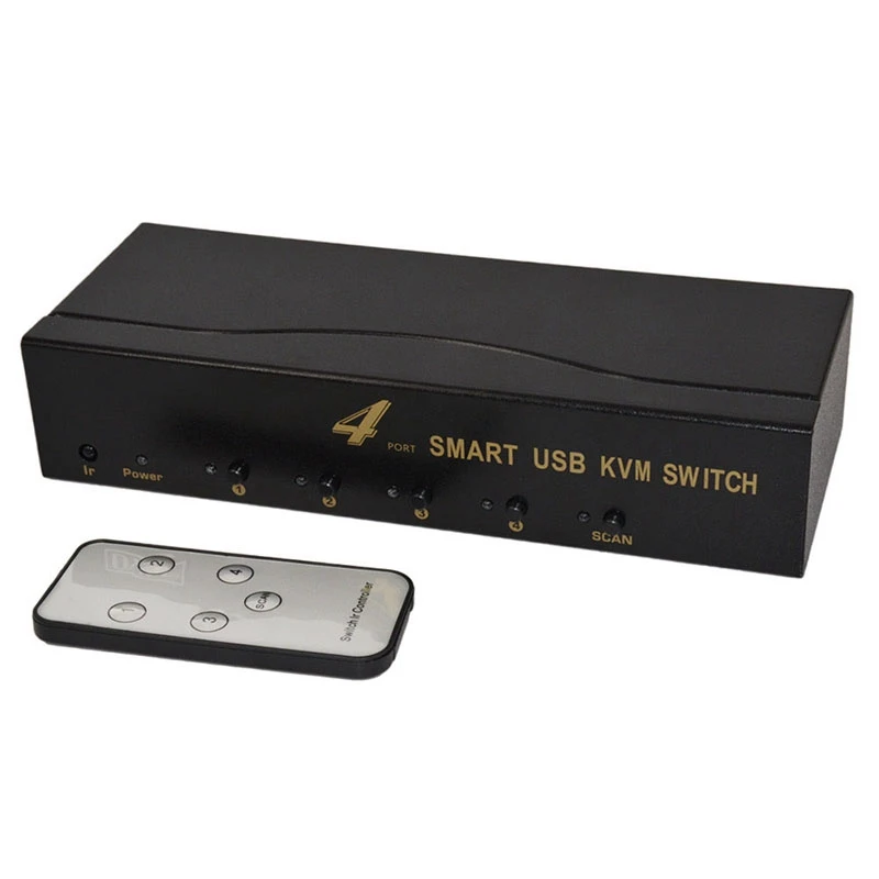 

Usb Vga Kvm Switch 4 in 1 Out Vga Svga Switch Adapter Connect Printer Keyboard Mouse 4 Computer Use 1 Monitor