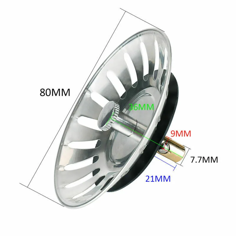 

Durable Kitchen Accessories Stainless Steel Sink Strainer Stopper Thicken Bathroom Hair Catcher Drains Strainers Home Supplies