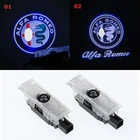 Для Alfa Romeo Giulietta 159 Giulia Mito Stelvio автомобиль Brera Spider автомобисветодиодный светодиодная дверь приветственный светильник Эмблема Призрак декоративный проектор лампы