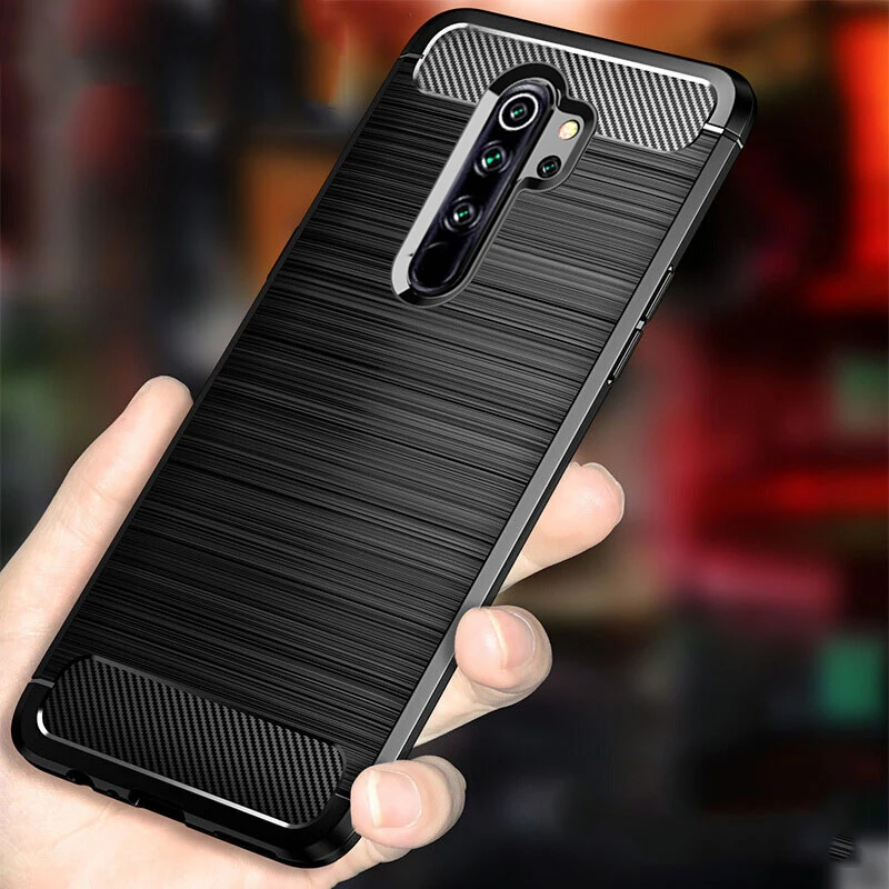 Мягкий чехол для Xiaomi Redmi Note 8 Pro полная защита ТПУ силикон углеродное волокно