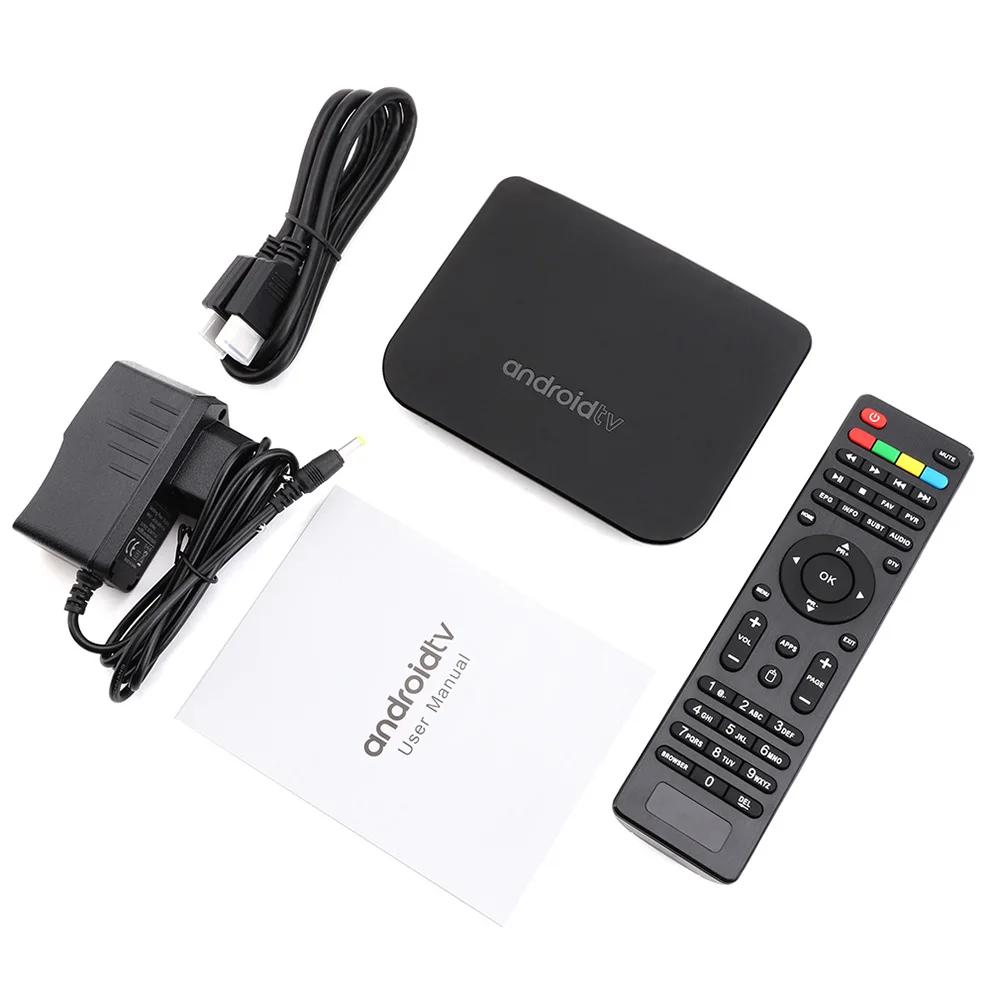 DVB-T2/T Android tv Box Amlogic S905D четырехъядерный 1GB 8GB 1080p 4K 30fps 100M Youtube Google Play Store M8S PLUS DVB медиаплеер