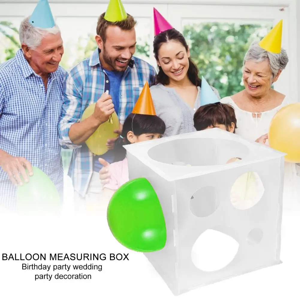 

18 Holes Foldable Plastic Balloon Sizer Box Balloons Size Measurement Tool For Birthday Party Wedding Party Decorations