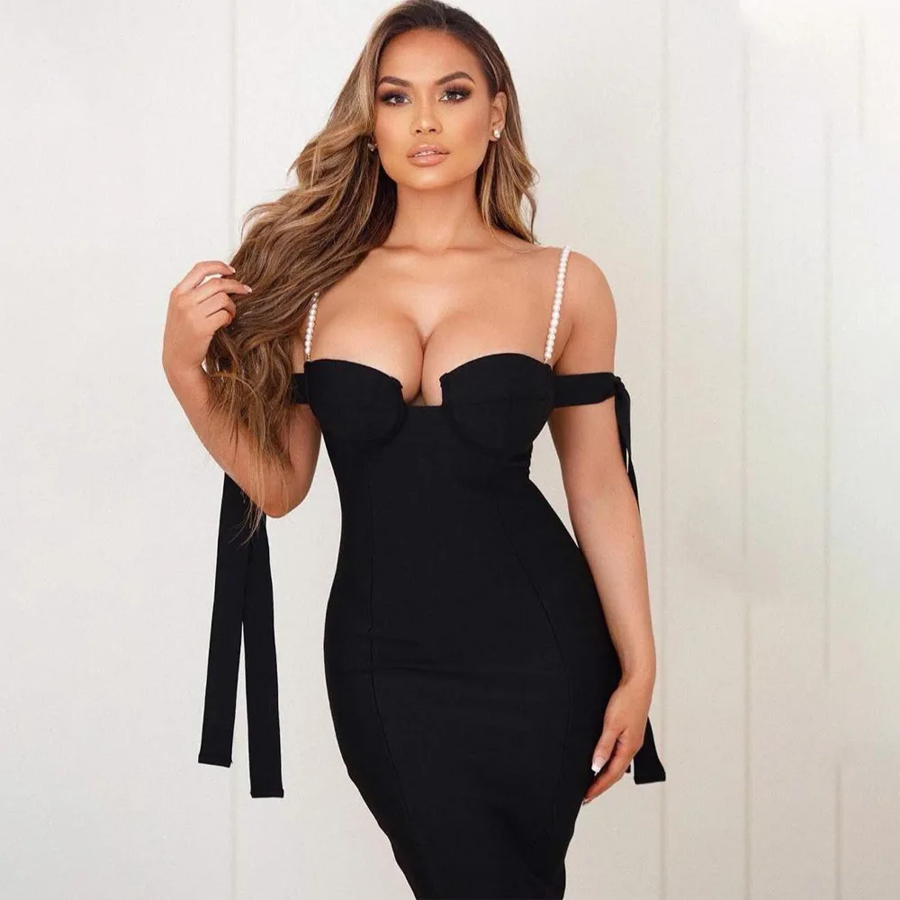 

Slash Neck Strap Dresses For Women Summer Hot Fashion Midi Bodycon Dress Y2K Aesthetic Ladies Birthday Party And Night Club Wear
