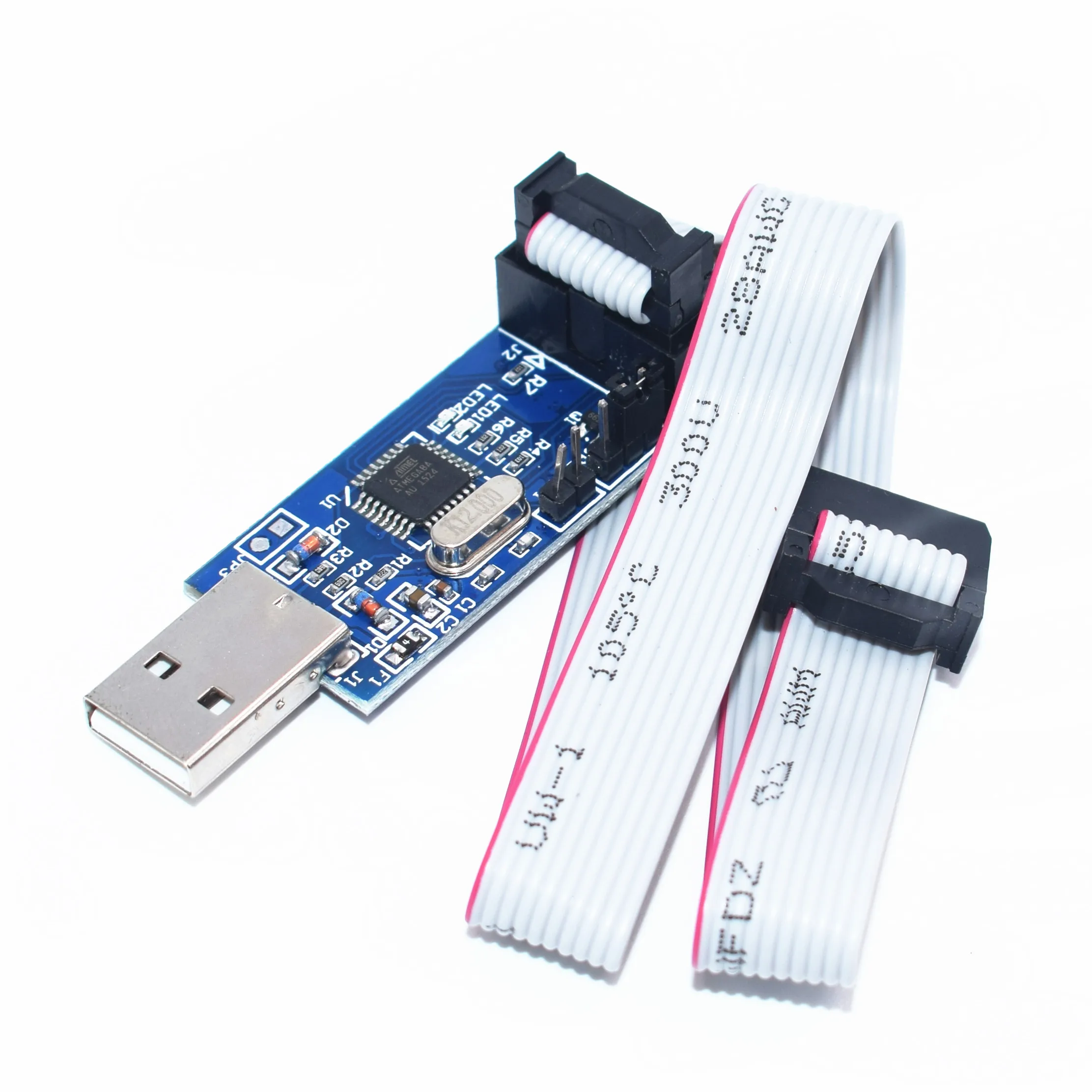 Программатор USB ISP ASP ATMEGA8 ATMEGA128 с поддержкой Win7 64K 10 шт. | Электронные компоненты и