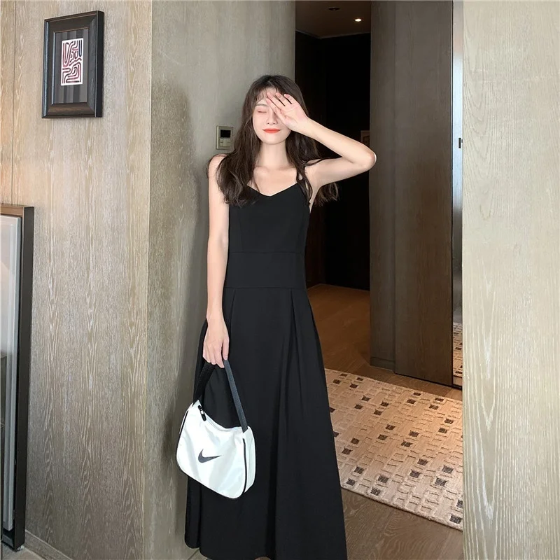 Женское платье макси без рукавов Повседневное с V-образным вырезом сексуальные