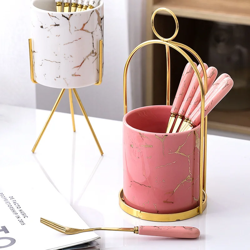 Набор из ложки и вилки мраморной керамики 410 набор керамической посуды для