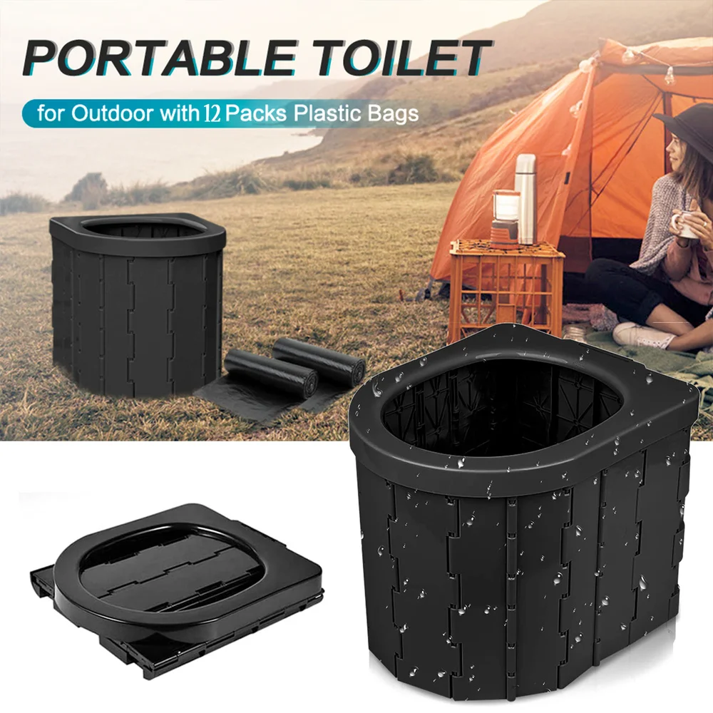 ABS Plastic Portable Outdoor Folding Toilet Car Travel Emergency Integrated Self-driving Tour Camping | Обустройство дома