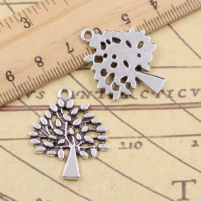 15 шт. Подвески World Tree 30x24 мм тибетские кулоны для рукоделия антикварные украшения