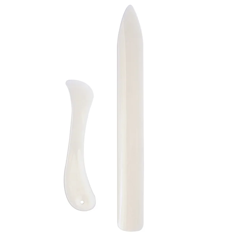 

MIUSIE 2pcs handmade plastic cattle fracture imitation bone paper knife folder letter knife imitation cattle fracture scraper