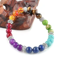 colorful volcanic beads frosted beads elastic womens bracelet good luck couple bracelets bracelets for men