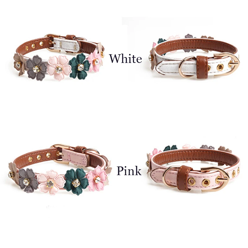 Ошейник для собаки регулируемый ошейник милой кошки из искусственной кожи