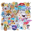 53 шт.лот, летний светильник в деревенском стиле для девочек, ПВХ наклейки, игрушки, декор для автомобиля, ноутбука, телефона, багажника, гитары, велосипеда, мотора, домашний декор