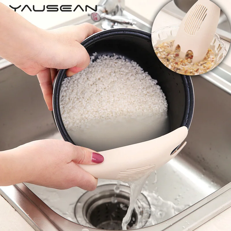 Креативный PP Дуршлаг рисовый фильтр для мытья бобов гороха рисовая ложка бытовой
