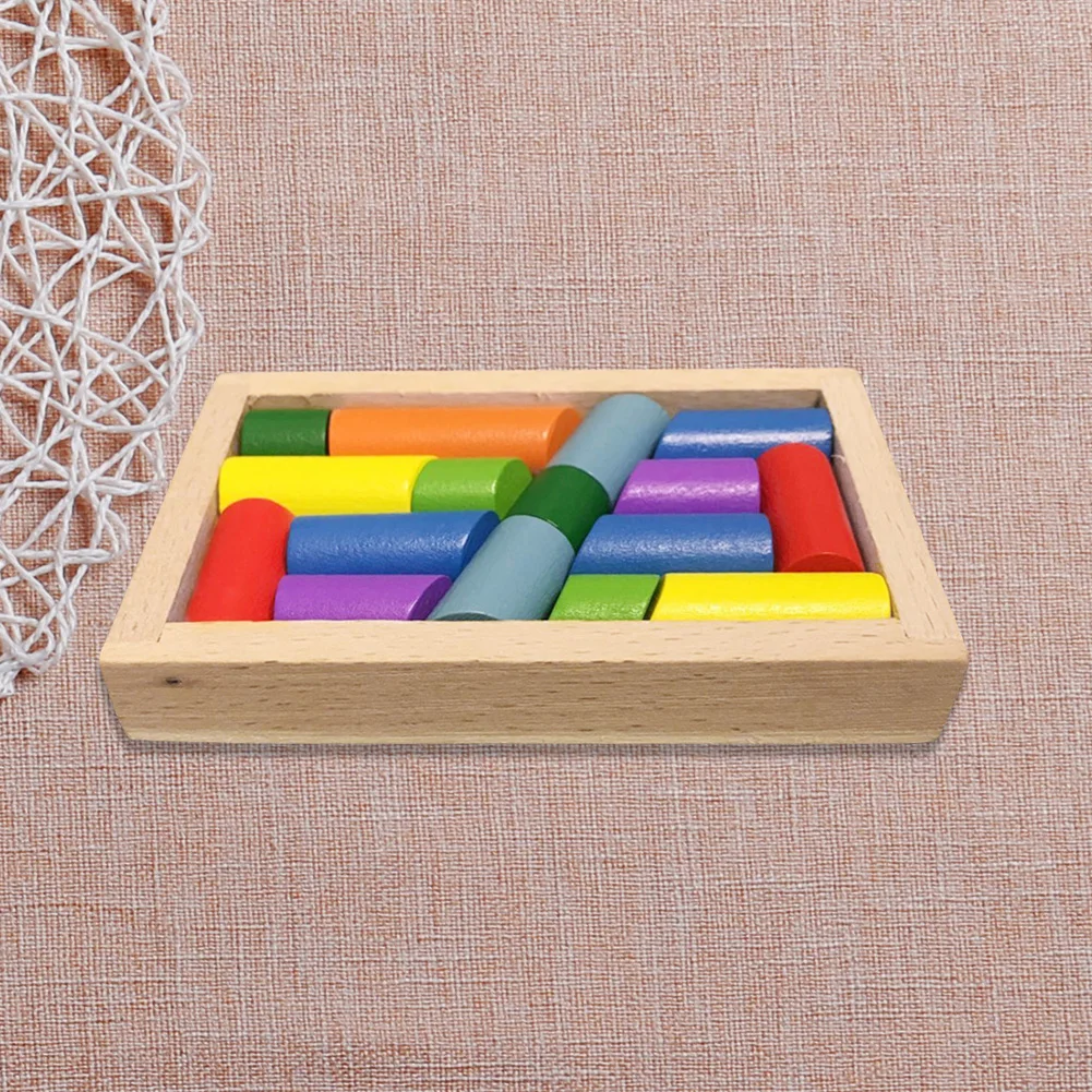 

16pcs Educational Wooden Puzzle Stick Intelligent Kids Interactive Assembly Block Colorful Gifts Toys for Kids Adult