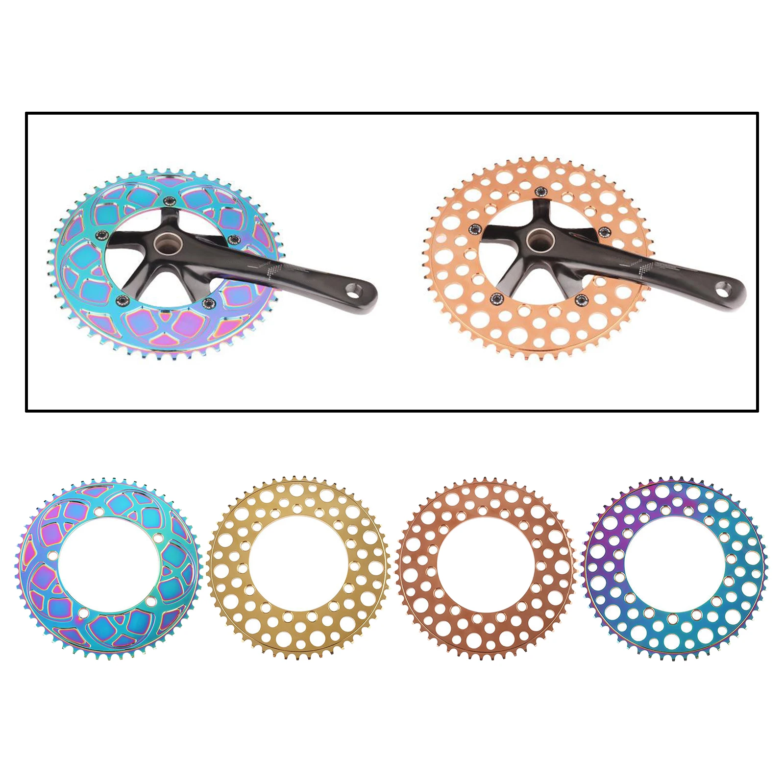 

Strong Ultralight Bike Chainring Single Speed 130BCD Chainwheel Round Parts