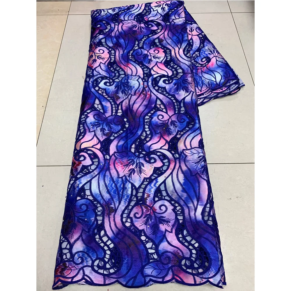 Новая модная кружевная ткань из Анкары 6 ярдов африканская нигерийская 100% хлопка