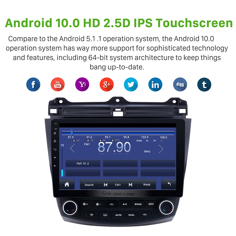 Seicane 10 1 Android 2Din DSP Восьмиядерный автомобильный Радио GPS мультимедийный плеер