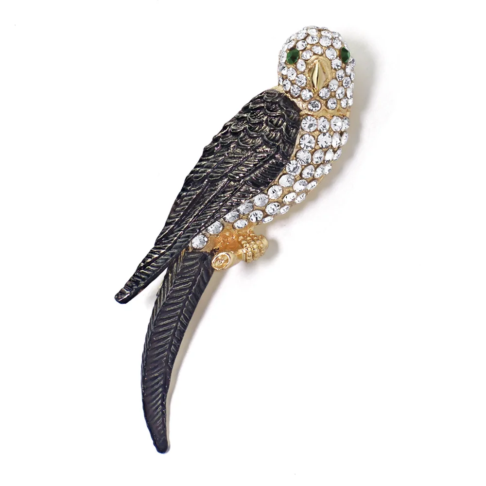 Изысканные броши Dalaful в виде попугая эмалированная Брошь Стразы птицы булавки