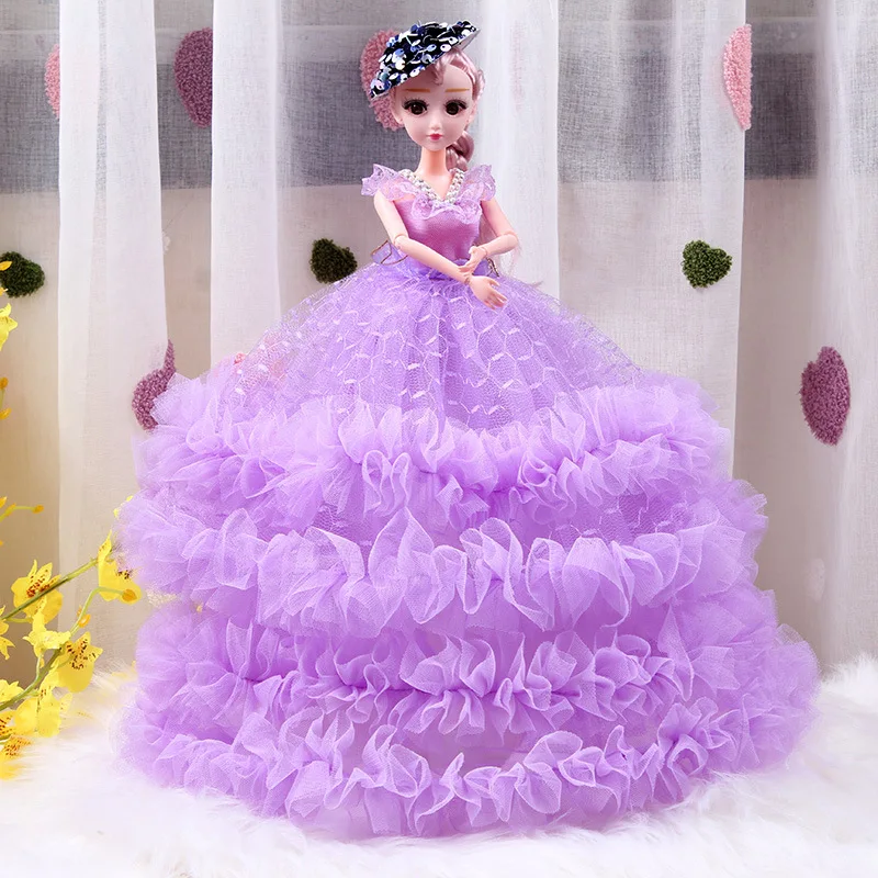 

Zqswkl 45cm kawaii princess girl children's christmas toys wedding dress toys for children birthday gift fashion dolls for girls