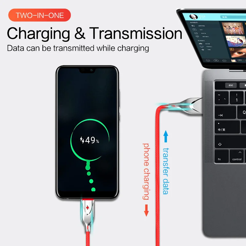 Магнитный зарядный кабель ANMONE для телефона Micro USB Type-c провод магнитный телефонный