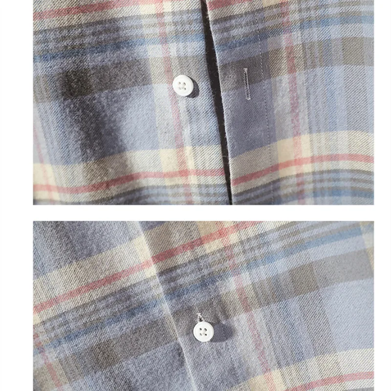 

2020 Men Brand clothing High quality for men in summer pure cotton short sleeve shirts/Male plaid slim fit lapel Casual shirts
