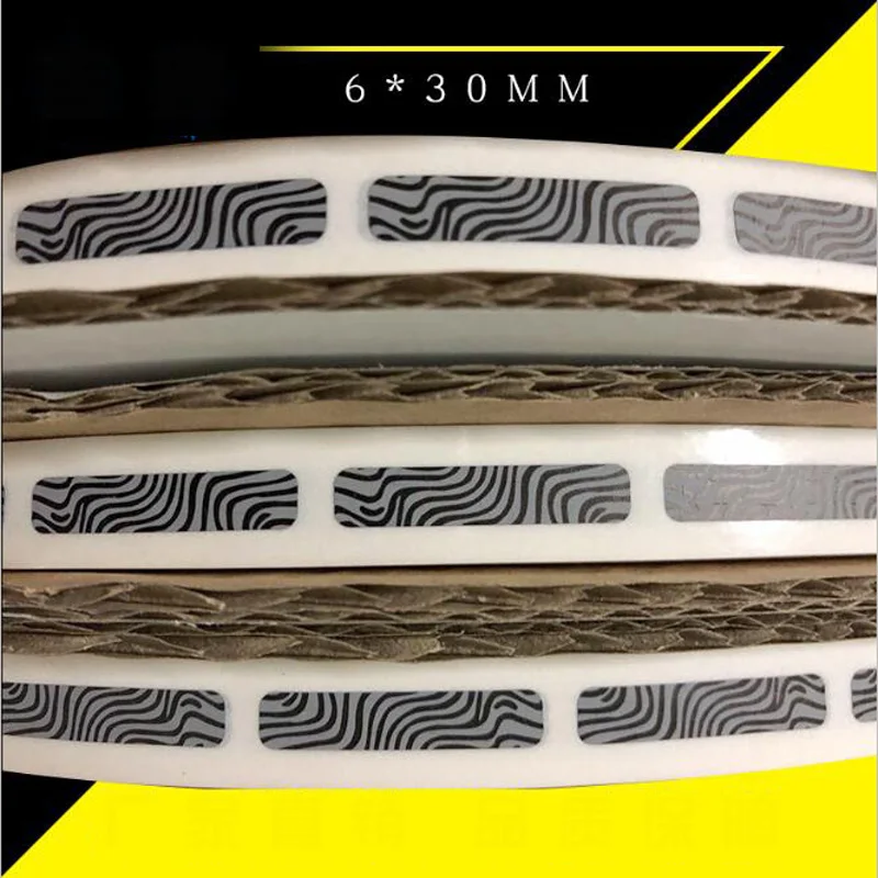 Wholesale 18400pcs/roll 6x30mm Zebra pattern SCRATCH OFF STICKER for DIY manual hand made lucky cards/bonds