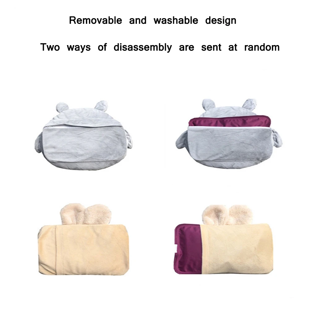 Saim Милая бутылка для горячей воды мультяшная фланелевая перезаряжаемая