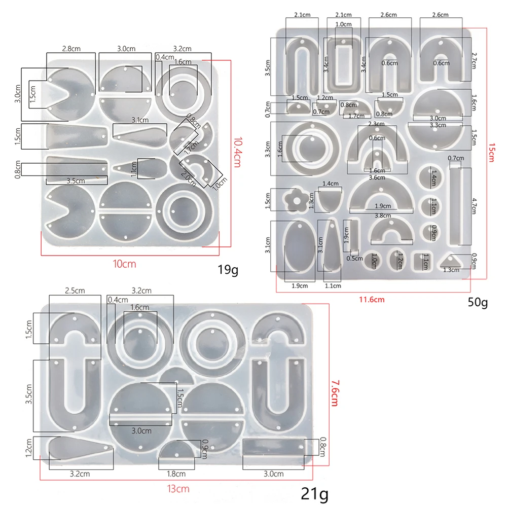 

Формочки для акриловых сережек «сделай сам» из эпоксидной смолы, геометрические формы для сережек, подвесок из силикона, модные принадлежн...