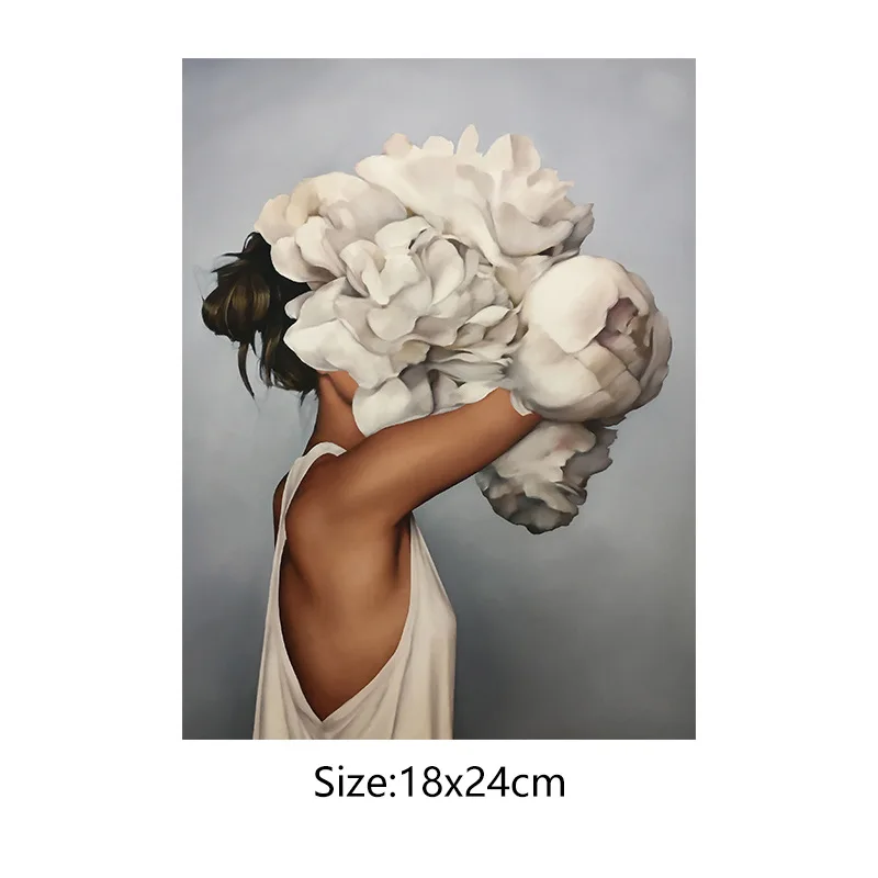 Aesthetic Girl Thermo Applique Sticker On Clothes Heat-Sensitive Iron T-shirt Transfers Patches DIY Flower Patch Decor 8 | Дом и сад