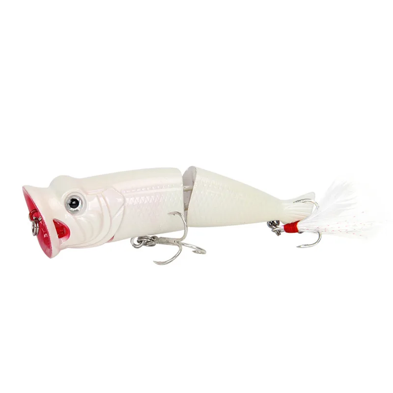 

Two-sections Floating Popper Lures Artificial Wobblers Hard Bait Sea Freshwater Fishing Accessories Water Surface Shallow