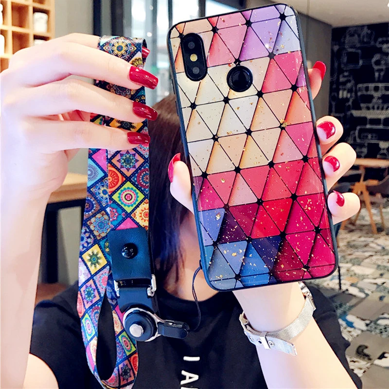 Разноцветный чехол из золотой фольги для телефона XiaoMi 8 Explorer 9 SE 8Lite Mi6 Mi Play A1 A2 A3Lite