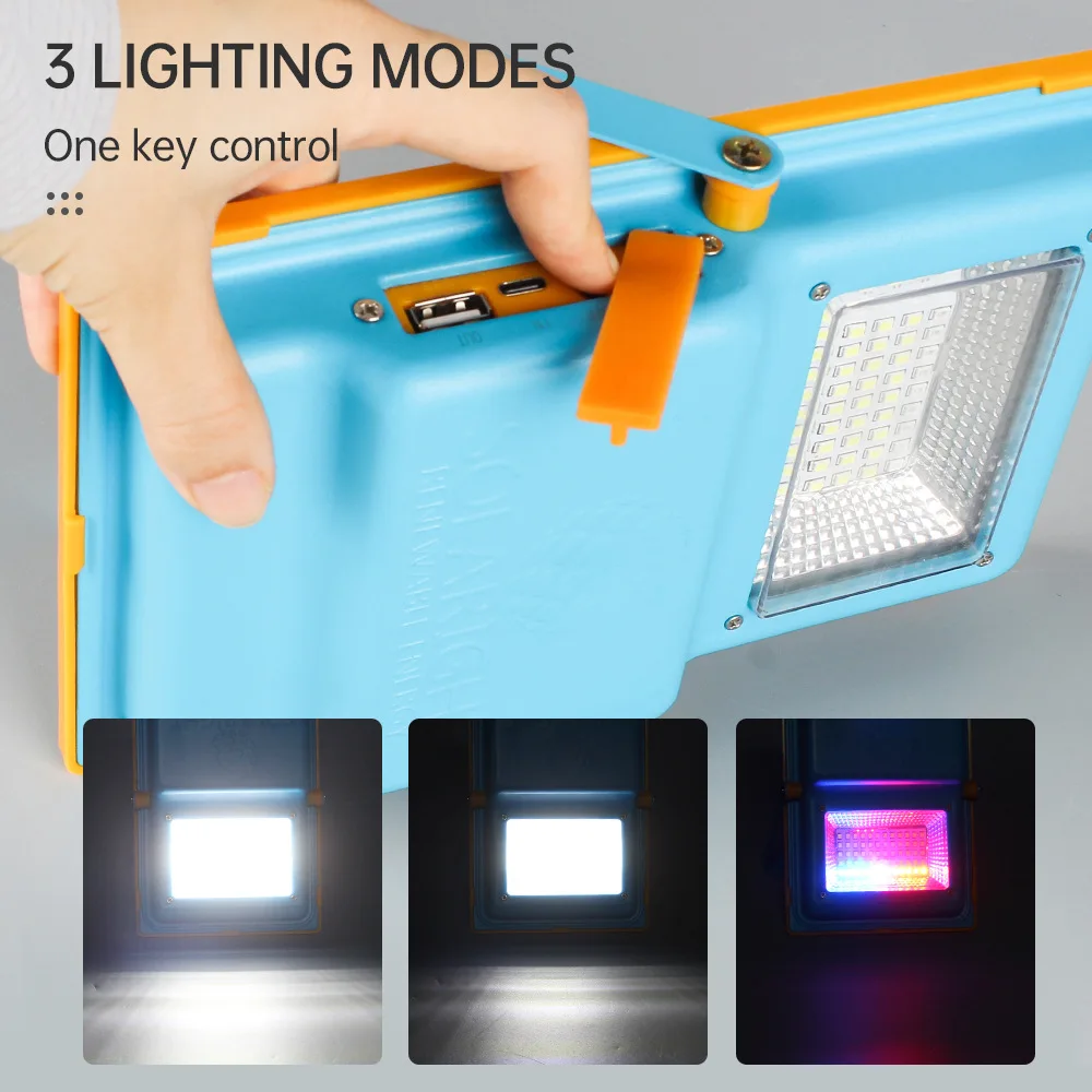 solar camping lamp with power bank 60w smd2835 solar led lights outdoor waterproof led lantern portable usb charge for phone sos free global shipping